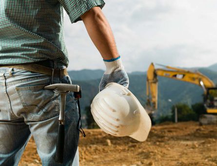 Worker in construction site